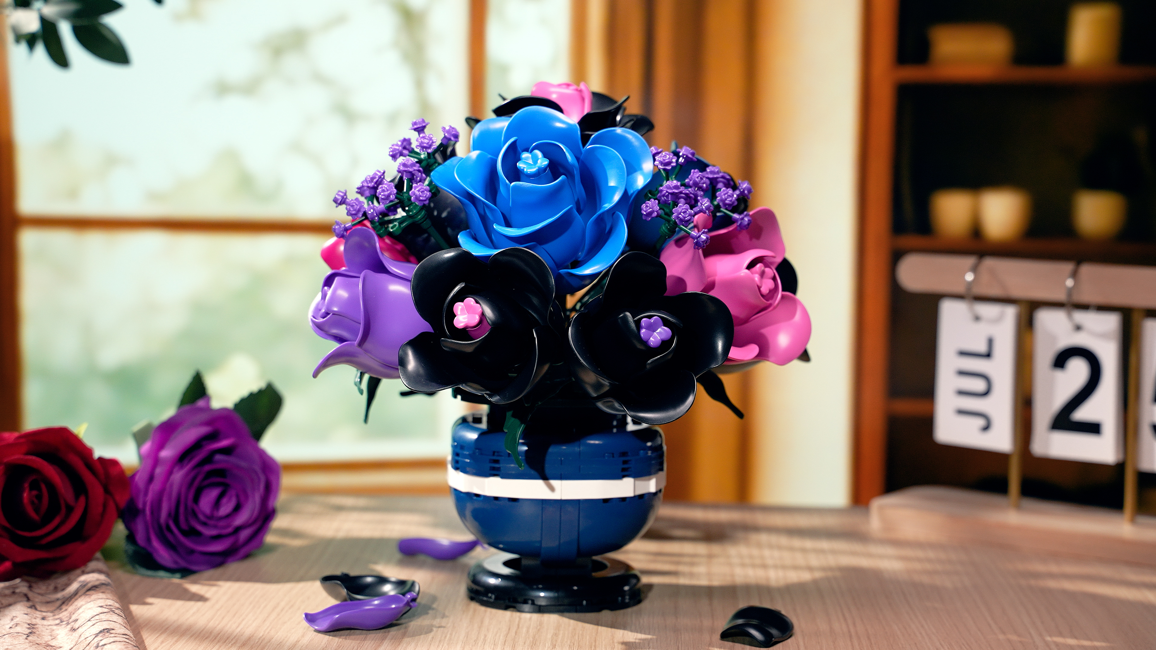 Amazon.com: HiWEEGO Flowers Botanicals Building Set - Artificial